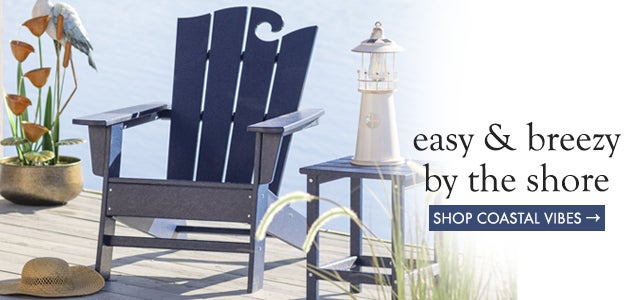 Image of adirondack chair. easy & breezy by the shore SHOP COASTAL VIBES