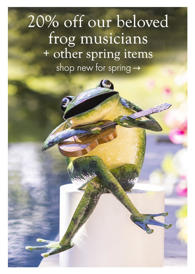 20% off our beloved frog musicians + other spring items shop new arrivals>