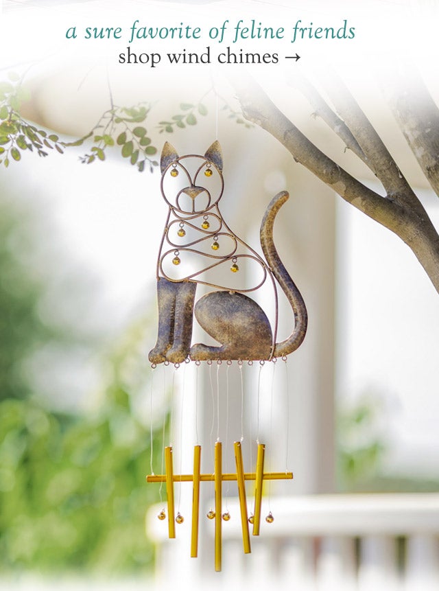 a sure favorite of feline friends shop wind chimes>