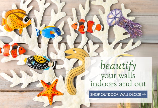 image of Coral and Sea Life Wall Art. beautify your walls indoors and out - SHOP OUTDOOR WALL DECOR