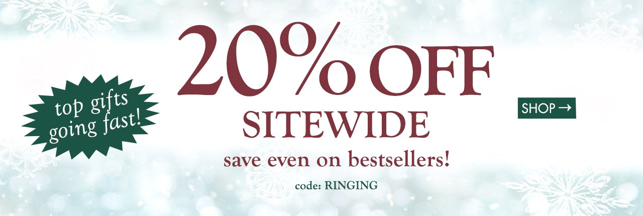 20% OFF SITEWIDE use code RINGING - SHOP top gifts going fast
