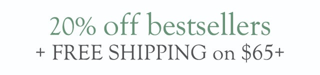 20% off + free shipping on $65+